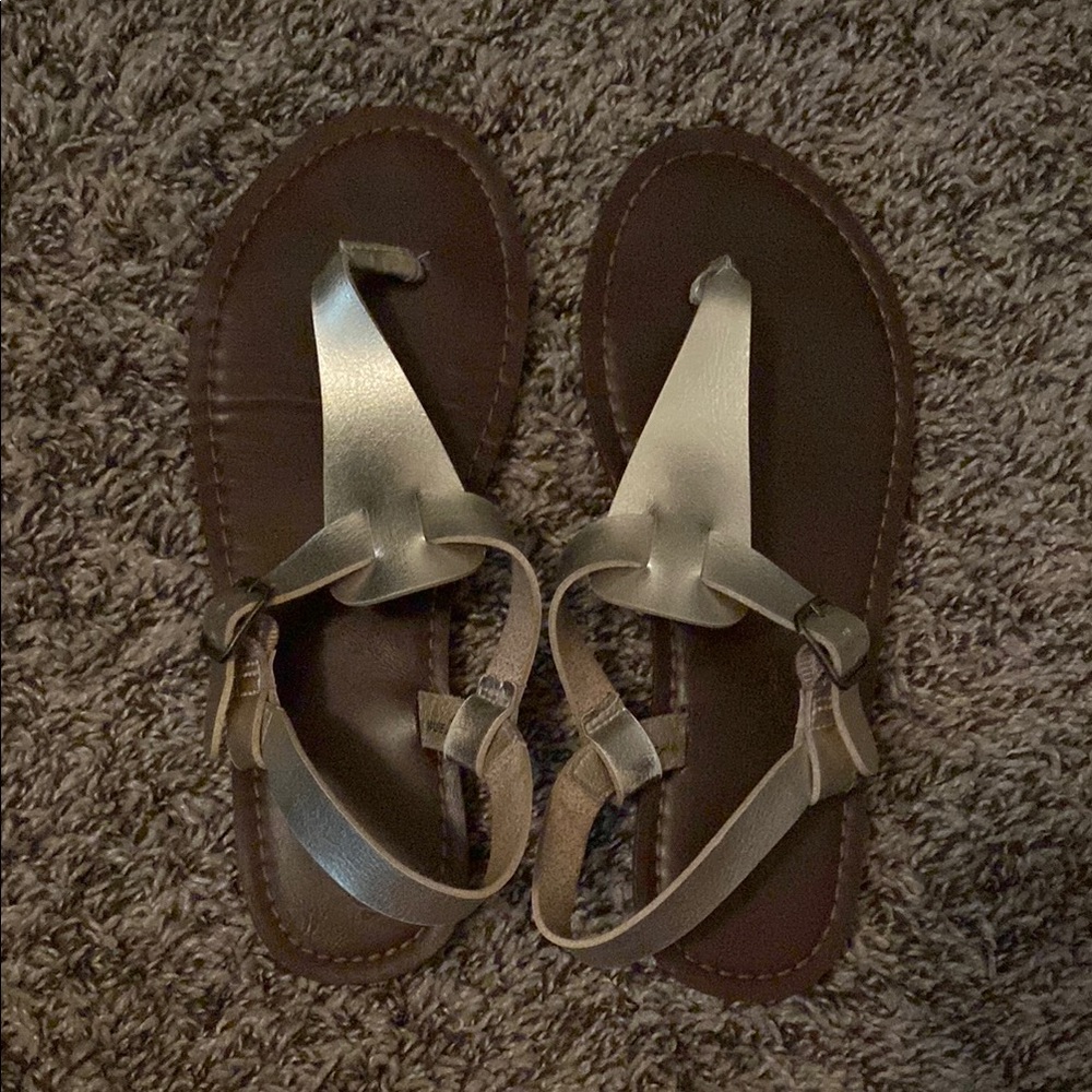 Stylish Brown and Gold Sandals